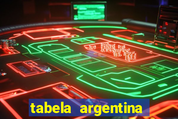 tabela argentina torneo betano